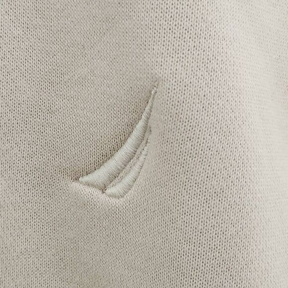 Nautica quarter snap sweatshirt cream navy embroidered logo Medium - Picture 6 of 9